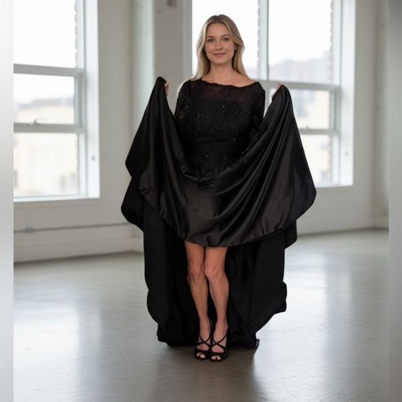 AnnaBride Dresses & Skirts - Black Wedding Dress / Evening Gown Size 6 NWT
